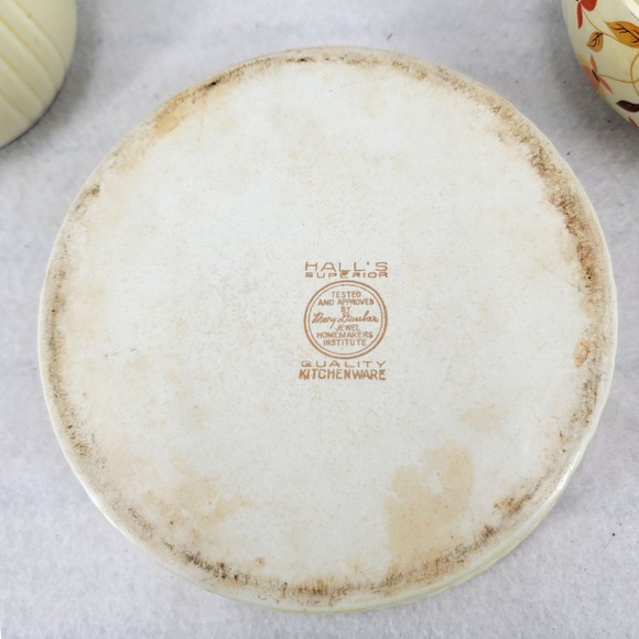 Vintage Hall Autumn Leaf 3-Piece Set – Jewel‎ Tea Mary Dunbar - Picture 6 of 7